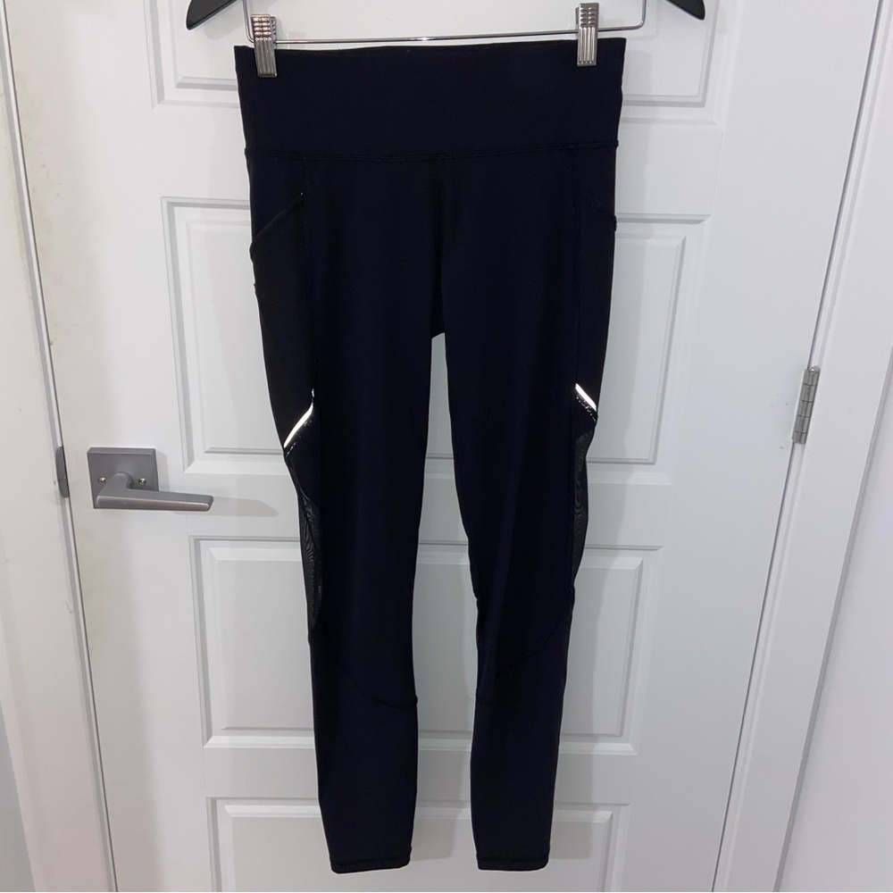 2/$99 Lululemon Black Mesh Leggings with Pockets